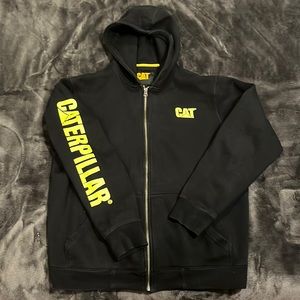 Mens XL Caterpillar Zip Up Hoodie